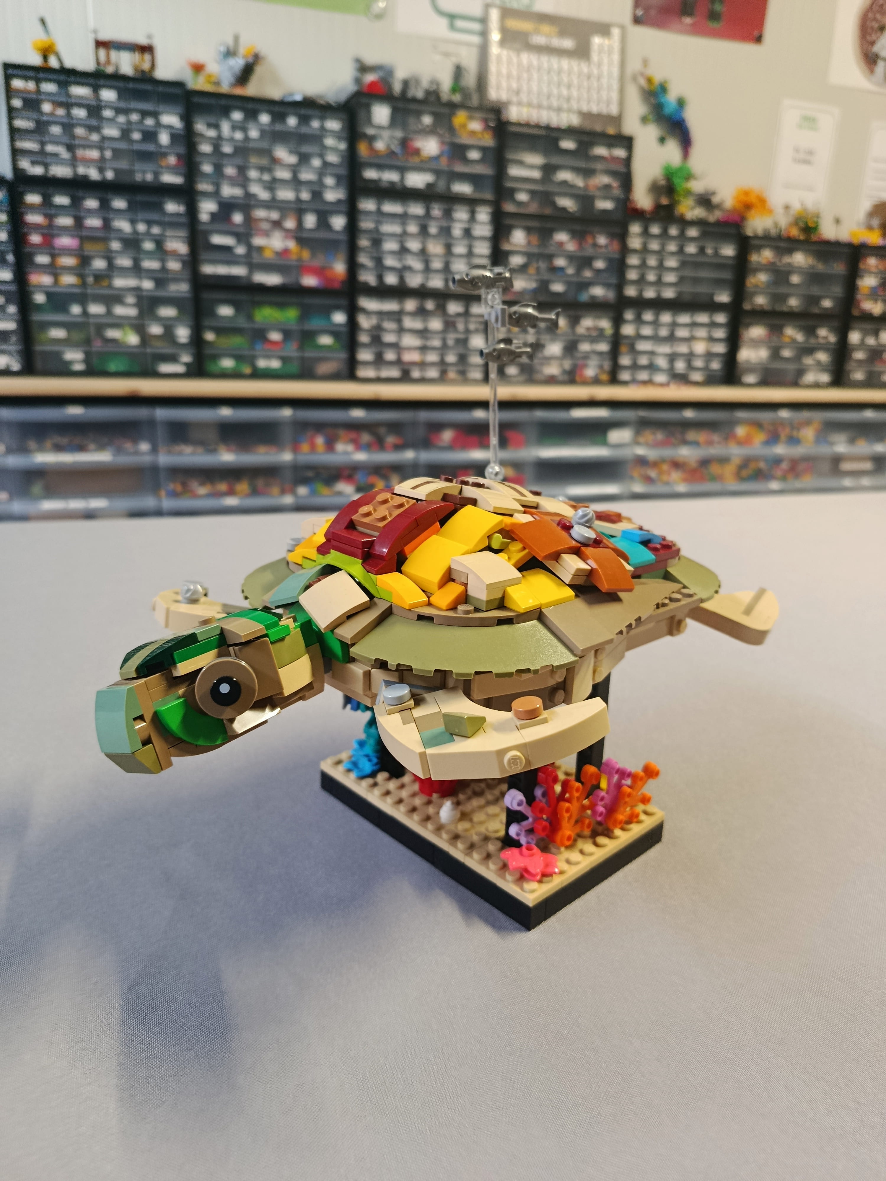 MOC La Tortue Marine — Vue rapprochée